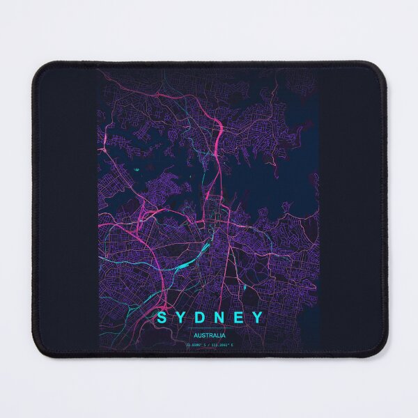 Item preview, Neon Style Map of Sydney, Australia designed and sold by Enea Kelo.