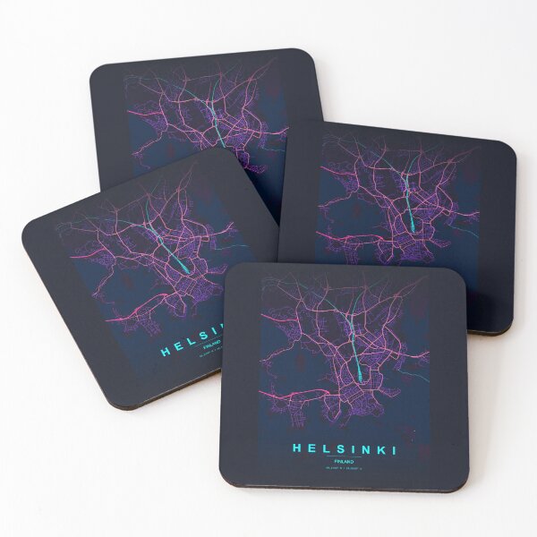 Item preview, Neon Style Map of Helsinki, Finland designed and sold by Enea Kelo.