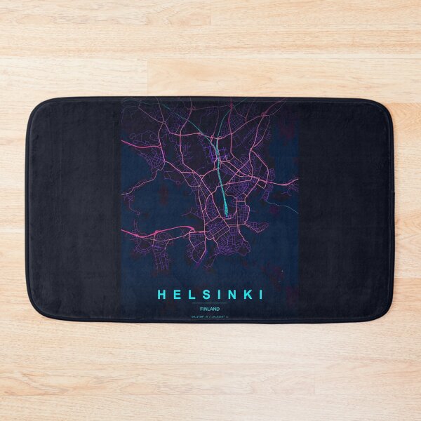 Item preview, Neon Style Map of Helsinki, Finland designed and sold by Enea Kelo.