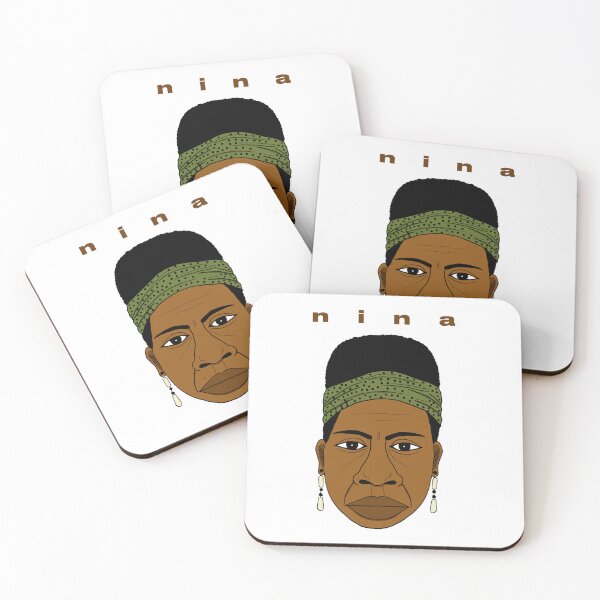 Item preview, Color portrait drawing of Nina Simone (head only) designed and sold by Eric Sintès.