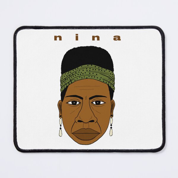 Item preview, Color portrait drawing of Nina Simone (head only) designed and sold by Eric Sintès.