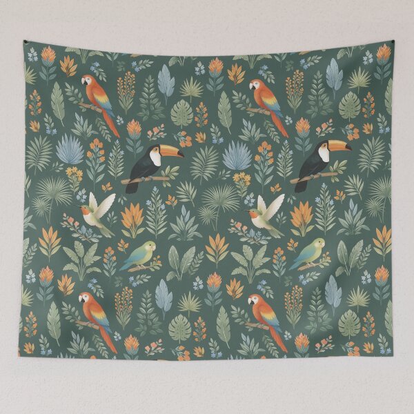 Item preview, Tropical birds green designed and sold by Elenanaylor.