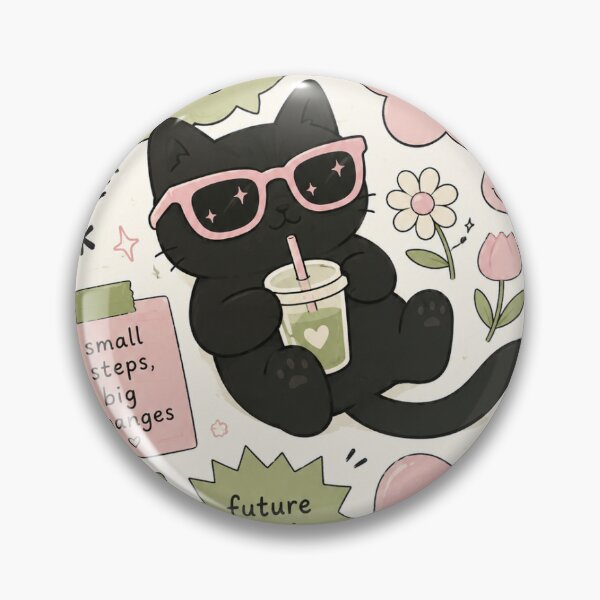 Item preview, Cool Cat Soft Aesthetic Sticker designed and sold by SoftlyLoud.