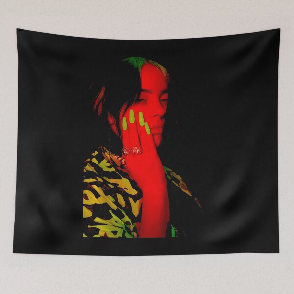 Item preview,  Official Billie Eilish Red Photo Neon Black  designed and sold by BubbleTheam.
