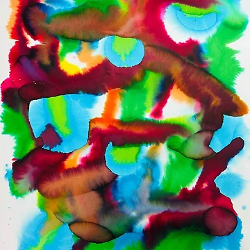 Artwork thumbnail, Script — Large Format Abstract Watercolour by RishabhKapoor