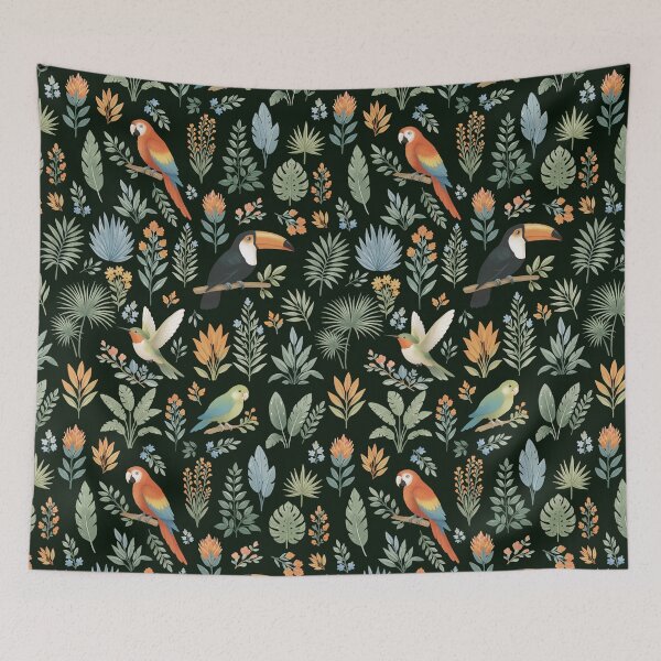 Item preview, Tropical birds dark designed and sold by Elenanaylor.