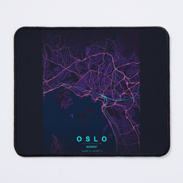 Item preview, Neon Style Map of Oslo, Norway designed and sold by Enea Kelo.