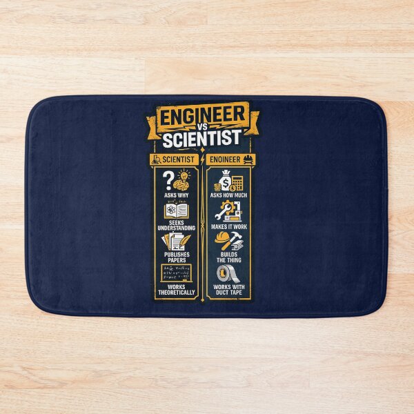 Item preview, Engineer vs Scientist Funny Comparison Chart – Bold Humor Poster Art | Engineering Gift designed and sold by irfanshikh.