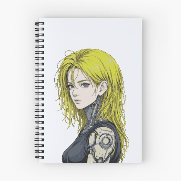 Item preview, Pixel Art Synthetic Veil – Cyberpunk Android Portrait designed and sold by aoto@nexusnode.