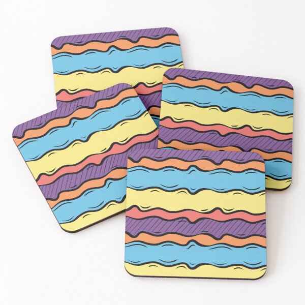 Item preview, Vibrant Colorful Wavy Stripes designed and sold by ChantellaGF.