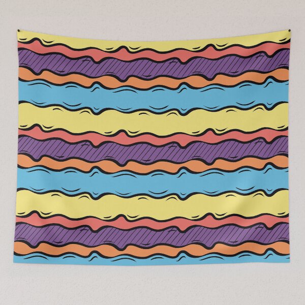 Item preview, Vibrant Colorful Wavy Stripes designed and sold by ChantellaGF.