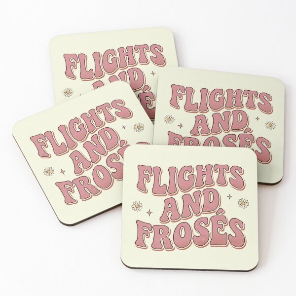 Item preview, Flights and Frosés Retro Groovy Girls Trip Bachelorette Wine Lover Tee designed and sold by BVDigitalArt.