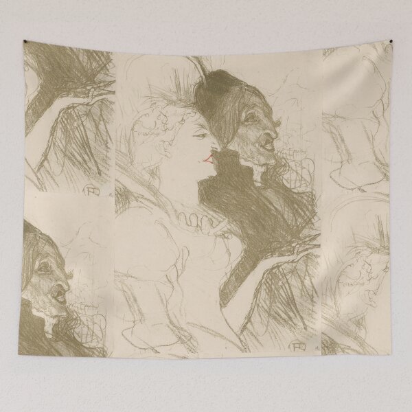 Item preview, Carnival by Henri de Toulouse-Lautrec | Post-Impressionist Cabaret Portrait Art Print designed and sold by artofuniverse.