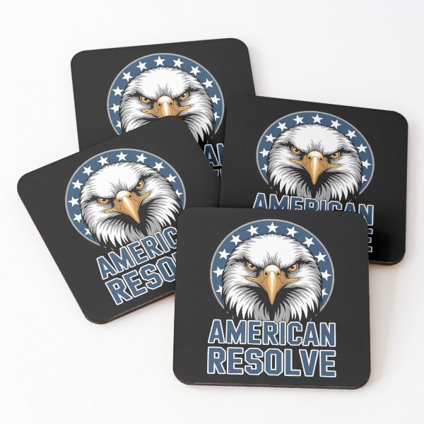 Item preview, American Resolve – Patriotic Eagle Head Badge designed and sold by OldGloryForge.