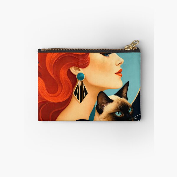 Item preview, Wall Art - Postcard - Art Deco Elegance with Siamese Cat designed and sold by ForeverPrintsOK.