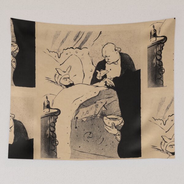 Item preview, Carnot Is Sick from Les Vieilles Histoires by Henri de Toulouse-Lautrec | Vintage French Lithograph Poster Print designed and sold by artofuniverse.