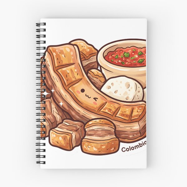 Item preview, Four-Lane Chicharrón — Colombian Chibi Food Art | Kawaii Style designed and sold by ColombianaShop.