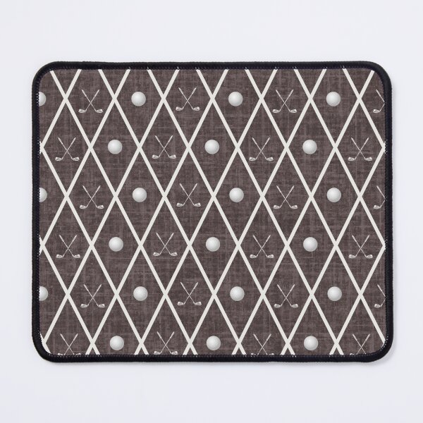 Item preview, Golf Balls & Clubs Argyle on Dark Gray Brown designed and sold by KSimpson838.