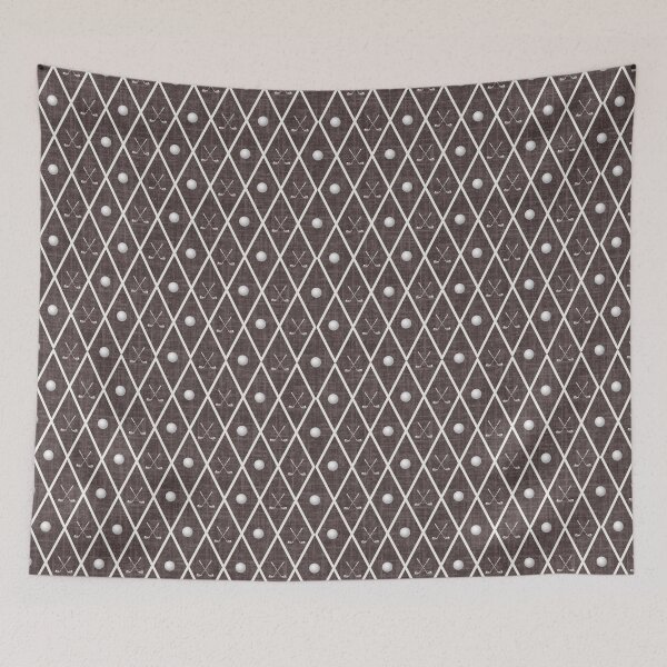 Item preview, Golf Balls & Clubs Argyle on Dark Gray Brown designed and sold by KSimpson838.