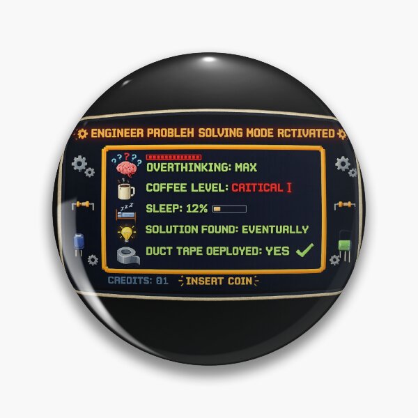 Item preview, Engineer Problem Solving Mode Activated – Retro Pixel Stats Art | Funny Engineering Humor Gift designed and sold by irfanshikh.