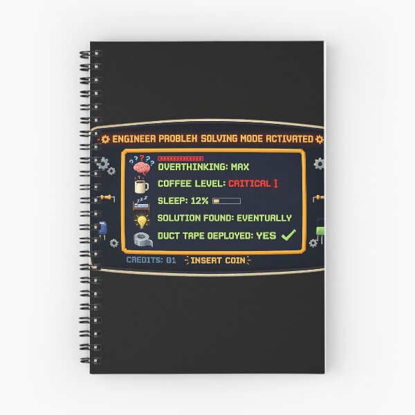 Item preview, Engineer Problem Solving Mode Activated – Retro Pixel Stats Art | Funny Engineering Humor Gift designed and sold by irfanshikh.