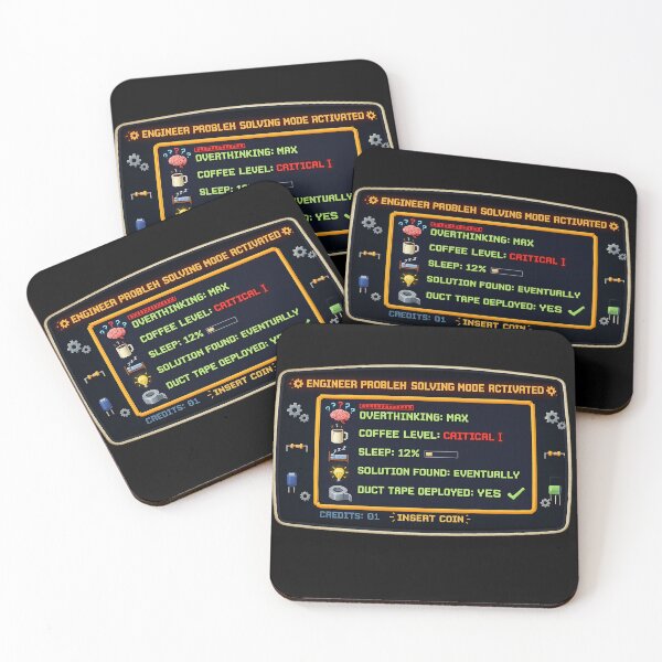 Item preview, Engineer Problem Solving Mode Activated – Retro Pixel Stats Art | Funny Engineering Humor Gift designed and sold by irfanshikh.