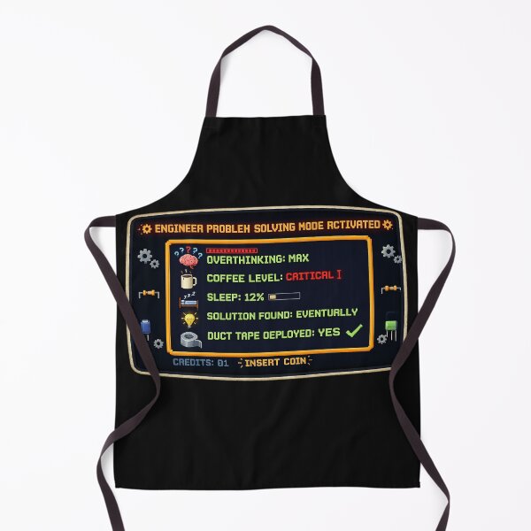 Item preview, Engineer Problem Solving Mode Activated – Retro Pixel Stats Art | Funny Engineering Humor Gift designed and sold by irfanshikh.