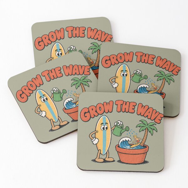 Item preview, GROW THE WAVE – Old School Surf Art designed and sold by mikawaya studio.