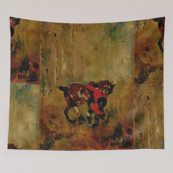 Item preview, Cavalier de Chasse à Courre by Henri de Toulouse-Lautrec | Vintage Equestrian Horse Hunting Art Print designed and sold by artofuniverse.