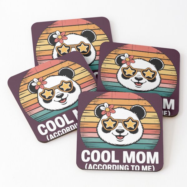 Item preview, Cool Mom According To Me Panda Shirt – Cute Retro Panda Mom Gift designed and sold by Biedroneczka.