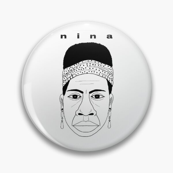 Item preview, Black and white drawn portrait of Nina (head only) designed and sold by Eric Sintès.