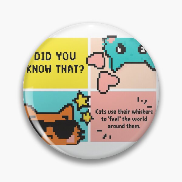 Item preview, Retro Pixel Cat Fun Fact - Whiskers & Wonders designed and sold by RairyuuBell.