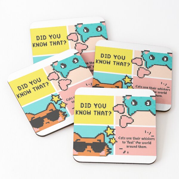 Item preview, Retro Pixel Cat Fun Fact - Whiskers & Wonders designed and sold by RairyuuBell.