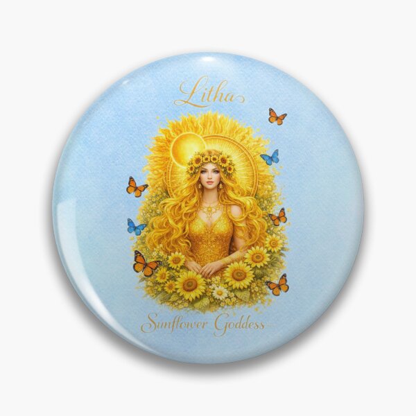 Item preview, Litha Sunflower Goddess – Radiant Spirit of Midsummer designed and sold by MysticOzzy.