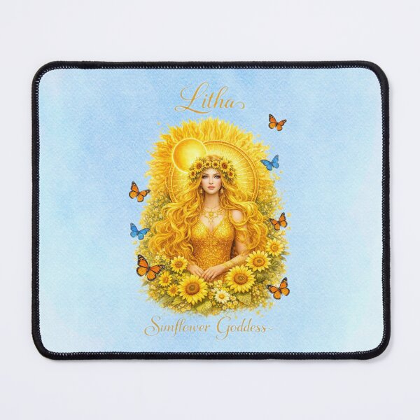 Item preview, Litha Sunflower Goddess – Radiant Spirit of Midsummer designed and sold by MysticOzzy.