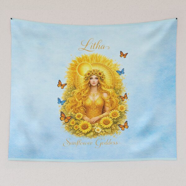 Item preview, Litha Sunflower Goddess – Radiant Spirit of Midsummer designed and sold by MysticOzzy.