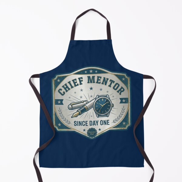 Item preview, Vintage Chief Mentor Executive Dad Brushed Steel Service Badge designed and sold by KelliesGrafix.