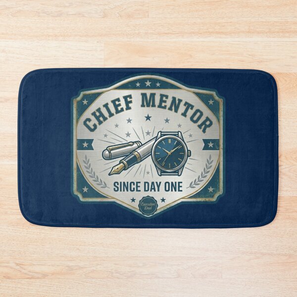 Item preview, Vintage Chief Mentor Executive Dad Brushed Steel Service Badge designed and sold by KelliesGrafix.