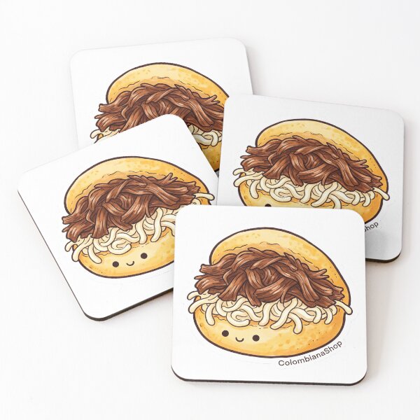 Item preview, Colombian Chibi Arepa — Cute Food Art | Kawaii Arepa with Meat designed and sold by ColombianaShop.