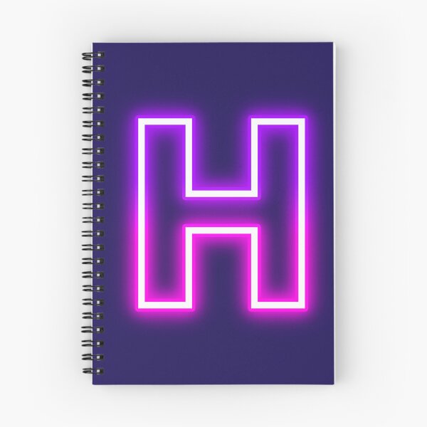 Item preview, Letter H Neon Pink Purple Glow - Retro Futuristic Monogram Initial designed and sold by SolutionsArt.