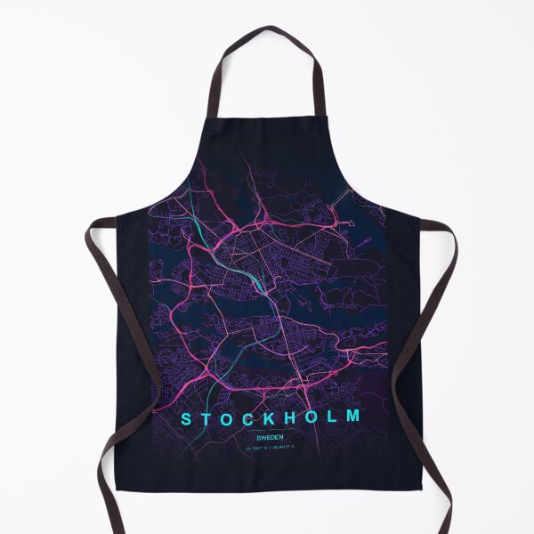Item preview, Neon Style Map of Stockholm, Sweden designed and sold by Enea Kelo.