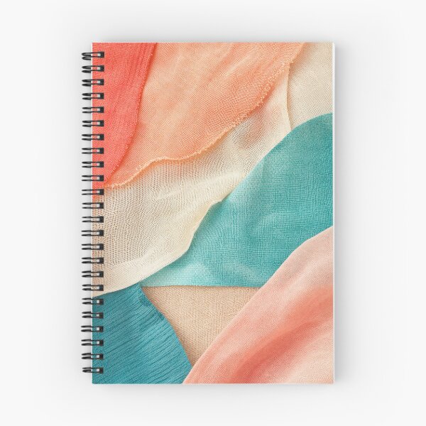 Item preview, Coral Teal Layered Textile Collage designed and sold by frumixart.