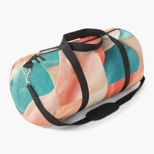 Item preview, Coral Teal Layered Textile Collage designed and sold by frumixart.