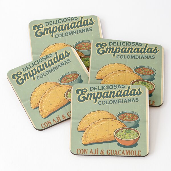 Item preview, Colombian Empanadas Poster — Vintage Food Art | Delicious and Authentic designed and sold by ColombianaShop.
