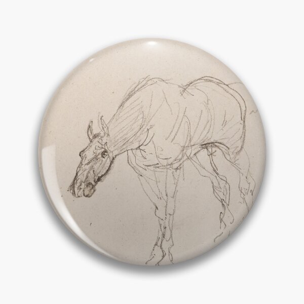 Item preview, Cheval by Henri de Toulouse-Lautrec | Minimalist Horse Sketch Equestrian Art Print designed and sold by artofuniverse.