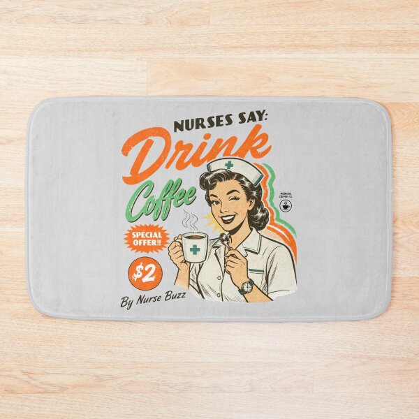 Item preview, RETRO NURSE COFFEE AD – VINTAGE MEDICAL HUMOR & CAFFEINE ART designed and sold by VoglR.