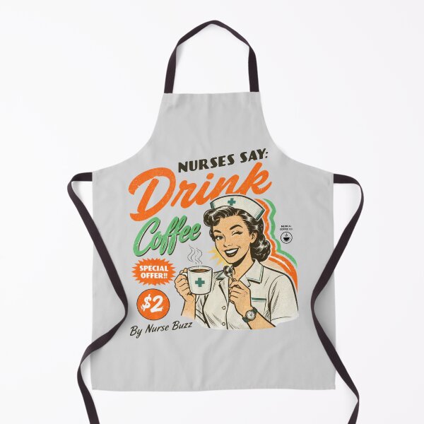 Item preview, RETRO NURSE COFFEE AD – VINTAGE MEDICAL HUMOR & CAFFEINE ART designed and sold by VoglR.