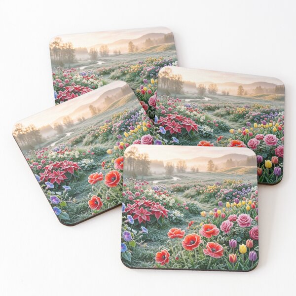 Item preview, Enchanted Meadow with Beautiful Flowers designed and sold by Uniqueartai.