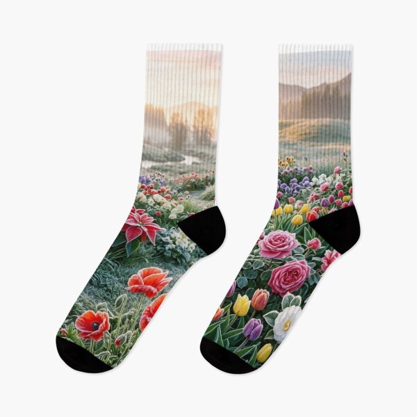 Item preview, Enchanted Meadow with Beautiful Flowers designed and sold by Uniqueartai.