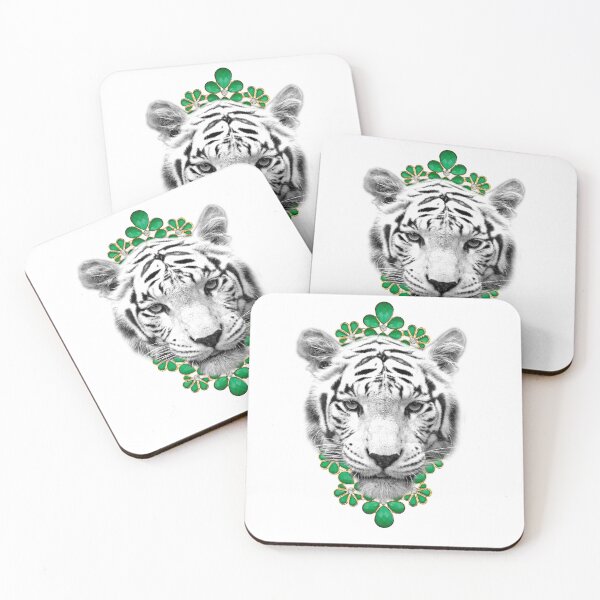 Item preview, TIGER WITH GREEN BROOCH designed and sold by Nathalia Montoro.
